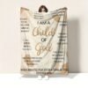 Bible Verse, Thick Flannel Blanket – Soft & Cozy Christian Gift For Women, Religious Text Throw, Faith Inspired Plush Fleece Blanket With Double Sided Comfort, Perfect For Autumn Winter Seasons, Multi Use Super Soft Sheepskin Blanket