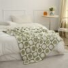 Warm And Cozy Checkerboard Smile Face Microfiber Blanket For Office, Sofa, And Bed Perfect For Nap Time And Decorating