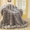 A Solid Color Thick Double Layer Blanket, Suitable For Bed Use, Office, Air Conditioning, Bedding, And Ideal For Travel, Sofa, Bed, And Home Decoration.