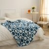 Warm And Cozy Checkerboard Smile Face Microfiber Blanket For Office, Sofa, And Bed Perfect For Nap Time And Decorating