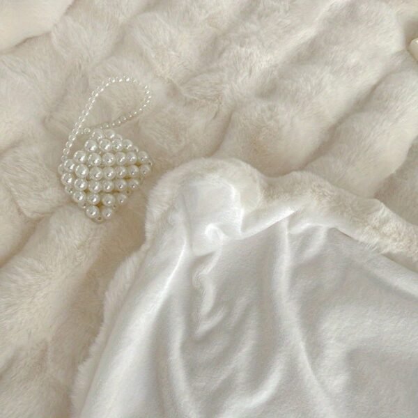 Tuscany Rabbit Fur Short Plush Casual Throw Blanket, A Luxurious High End Sofa Blanket That Is Soft, Warm, And Cozy Like Fur.