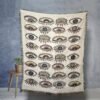 Eyes Of Various Types Bohemian Yarn Jacquard Blanket With Tassel, Chunky Soft Not Printed, Wear Resistant Washable Easy To Care, No Faded No Pilling, Used For Home Decor Sofa Chair Bed Tapestry Tablecloth Floor Garden Picnic Outdoor Camping