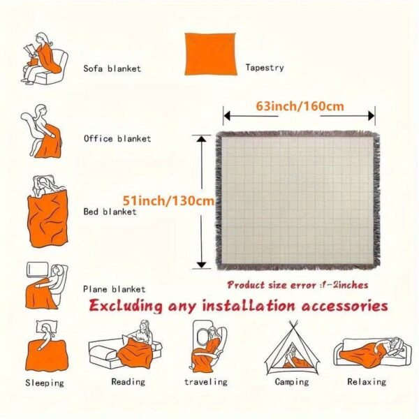 Eyes Of Various Types Bohemian Yarn Jacquard Blanket With Tassel, Chunky Soft Not Printed, Wear Resistant Washable Easy To Care, No Faded No Pilling, Used For Home Decor Sofa Chair Bed Tapestry Tablecloth Floor Garden Picnic Outdoor Camping