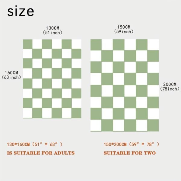 Checkerboard Print Microfiber Blanket, Soft Warm Fluffy Throw Blanket Nap Blanket For Office Sofa Bed Sofa Decoration