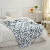 Warm And Cozy Checkerboard Smile Face Microfiber Blanket For Office, Sofa, And Bed Perfect For Nap Time And Decorating