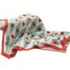 French Style Geometric Love Heart Pattern Knit Blanket Tear Resistant, All Season Multipurpose Acrylic Throw For Living Room, Office Nap, Air Conditioning Ideal Christmas, Valentine'S, Year Gift