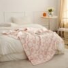 Warm And Cozy Checkerboard Smile Face Microfiber Blanket For Office, Sofa, And Bed Perfect For Nap Time And Decorating