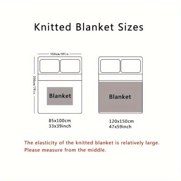 Nordic Flower Pattern Knitted Blanket, Air Conditioning Blanket Warm Cozy Soft Throw Blanket For Couch Bed Sofa