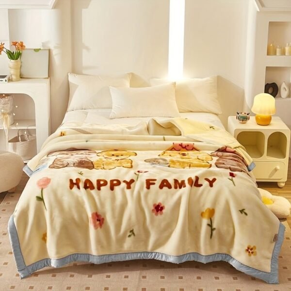 Thickened Raschel Blanket Double Thickened Soft Plush Comforter, Double Sided Velvet, Suitable For Winter Dormitory Office Sofa Warm With Velvet Comforter
