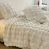 Tuscany Rabbit Fur Short Plush Casual Throw Blanket, A Luxurious High End Sofa Blanket That Is Soft, Warm, And Cozy Like Fur.